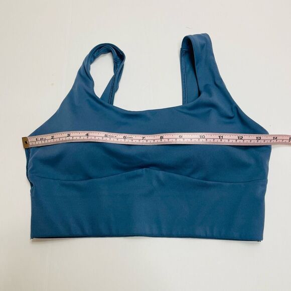 Gymshark Longline Sports Bra Medium Support Slate Blue Size Small - Picture 3 of 7